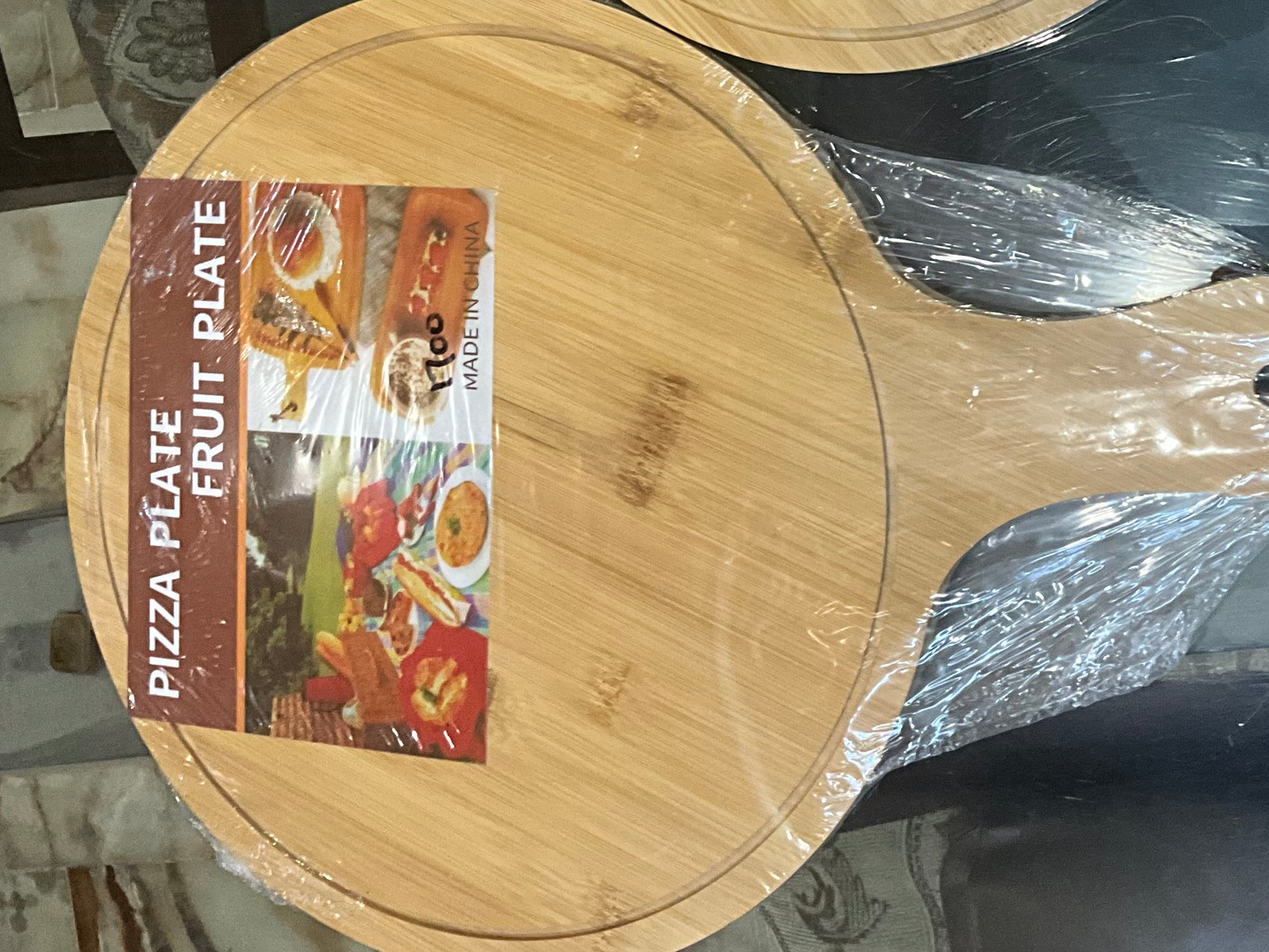 'Round Bamboo Pizza Tray with Handle β Multi-Size Serving & Cutting Board