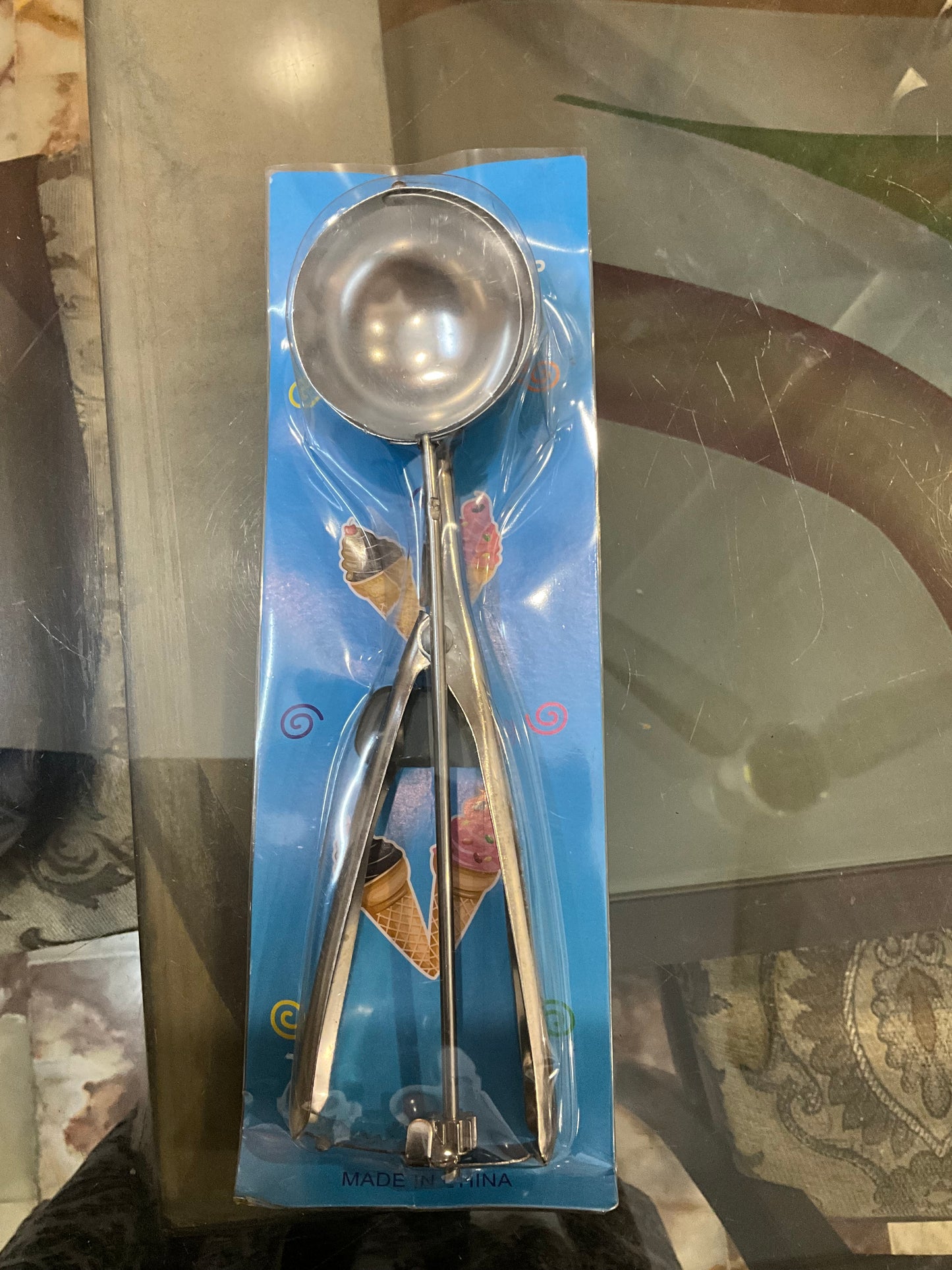 Stainless Steel Ice Cream Scoop - Silver