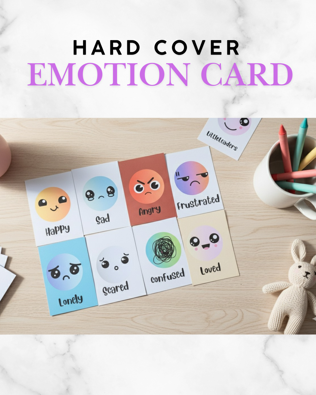 Emotion Cards for Kids, Waterproof Flashcards, Durable Learning Cards, Emotional Intelligence Tools, Montessori Emotion Cards, Rust-Free Flashcards, Emotional Learning for Toddlers, Feelings Cards, Social Emotional Learning, Mindful Parenting Tools