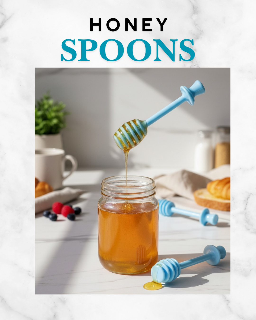 Plastic Honey Dipper Stick Honey Spoons Honey Jam Dipper Honey Spiral Honey Stick Small Honey Sticks for Honey Syrup Molasses Coffee Stirring