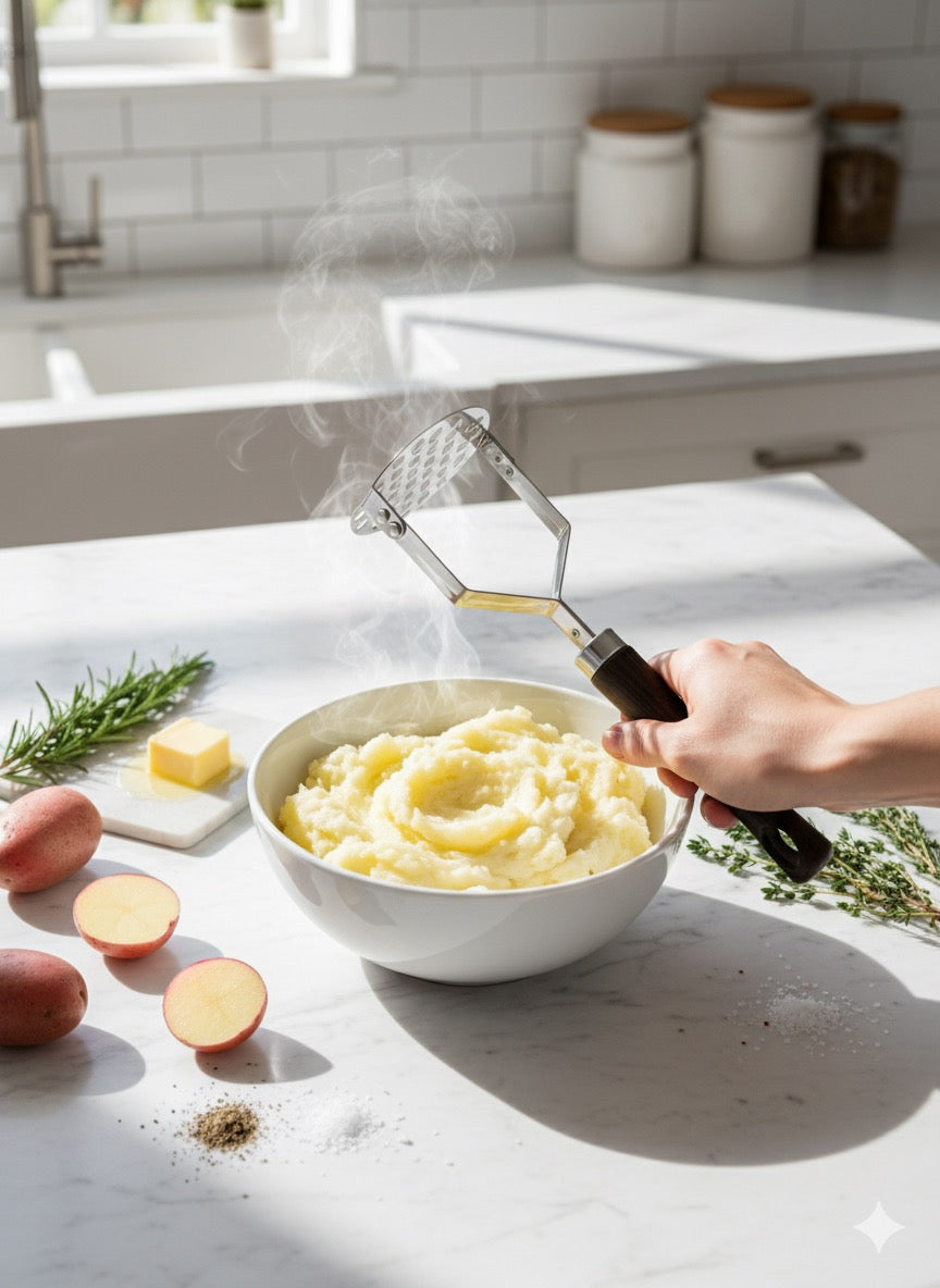 Masher - Potato Masher - Potato & Vegetables Masher high quality press tool Crusher [Plastic Handle]