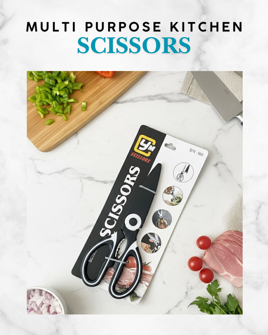 Multifunction Kitchen Scissors Plastic Handle Stainless Steel Scissors Kitchen Chicken Bone Scissors