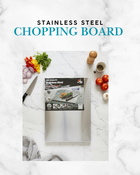 Food-Grade Stainless Steel Cutting Board – Odor-Free, Hygienic & Perfect for Meat, Fish, Fruits & Dough