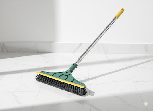 3-in-1 Cleaning Brush with Wiper – Double-Sided Scrubber & Long Handle