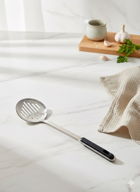 Stainless steel slotted spoon