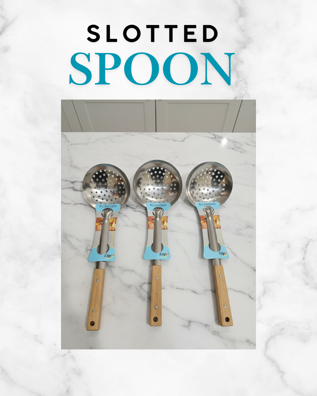 Stainless Steel Slotted Spoon – Durable Kitchen Tool for Frying & Serving (small)