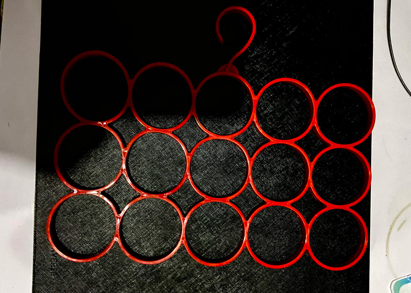 Scarf hanger 15 Ring Hole Hanger Plastic Hanging Storage Organizer Rack Scarf Holder Ties, Shawls, Accessories 5 Sections Ring Hanging Hanger, Belt Organize Circle Storage Holder