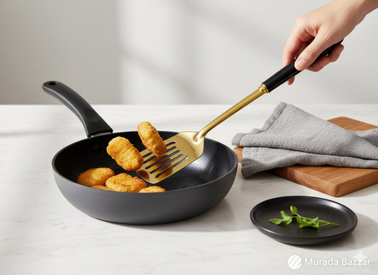 Stainless Steel Flipping Spoon – Multipurpose Kitchen Turner for Frying, Cooking, and Serving