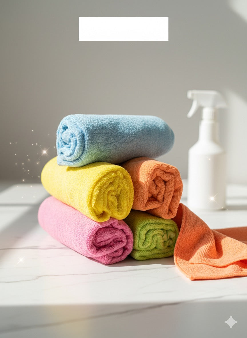 Upgrade your kitchen cleanup with this Pack of 5 high-quality absorbent towels. These small yet thick cleaning cloths are perfect for wiping counters, drying dishes, or tackling spills with ease.
