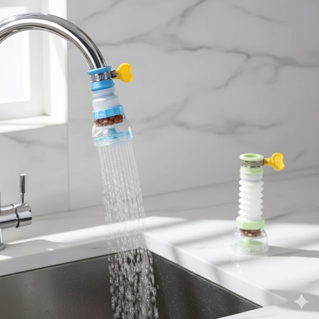 Fan Faucet 360 Degree Water Saving Tap, Anti Splash Tap, Sprayer Faucet Nozzle Filter Aerator Diffuser Water-saving Device for Kitchen Bathroom, sink water tap, high-quality and rust-resistant faucet, adjustable and rotating water tap