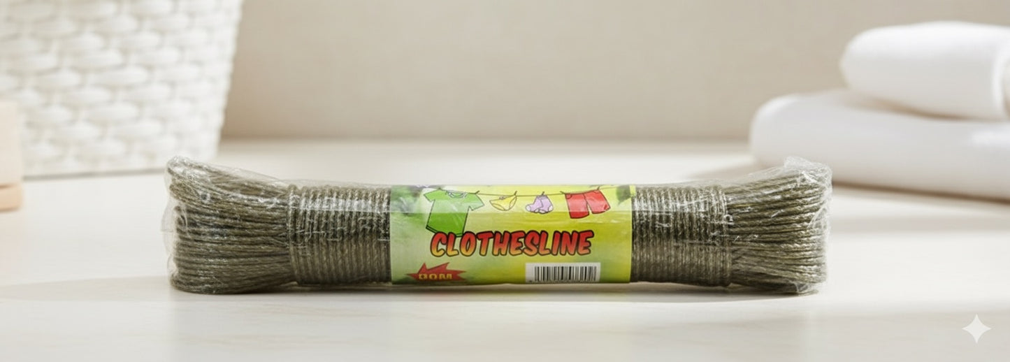 20 meter PVC coated steel core heavy duty clothesline rope for laundry.”
