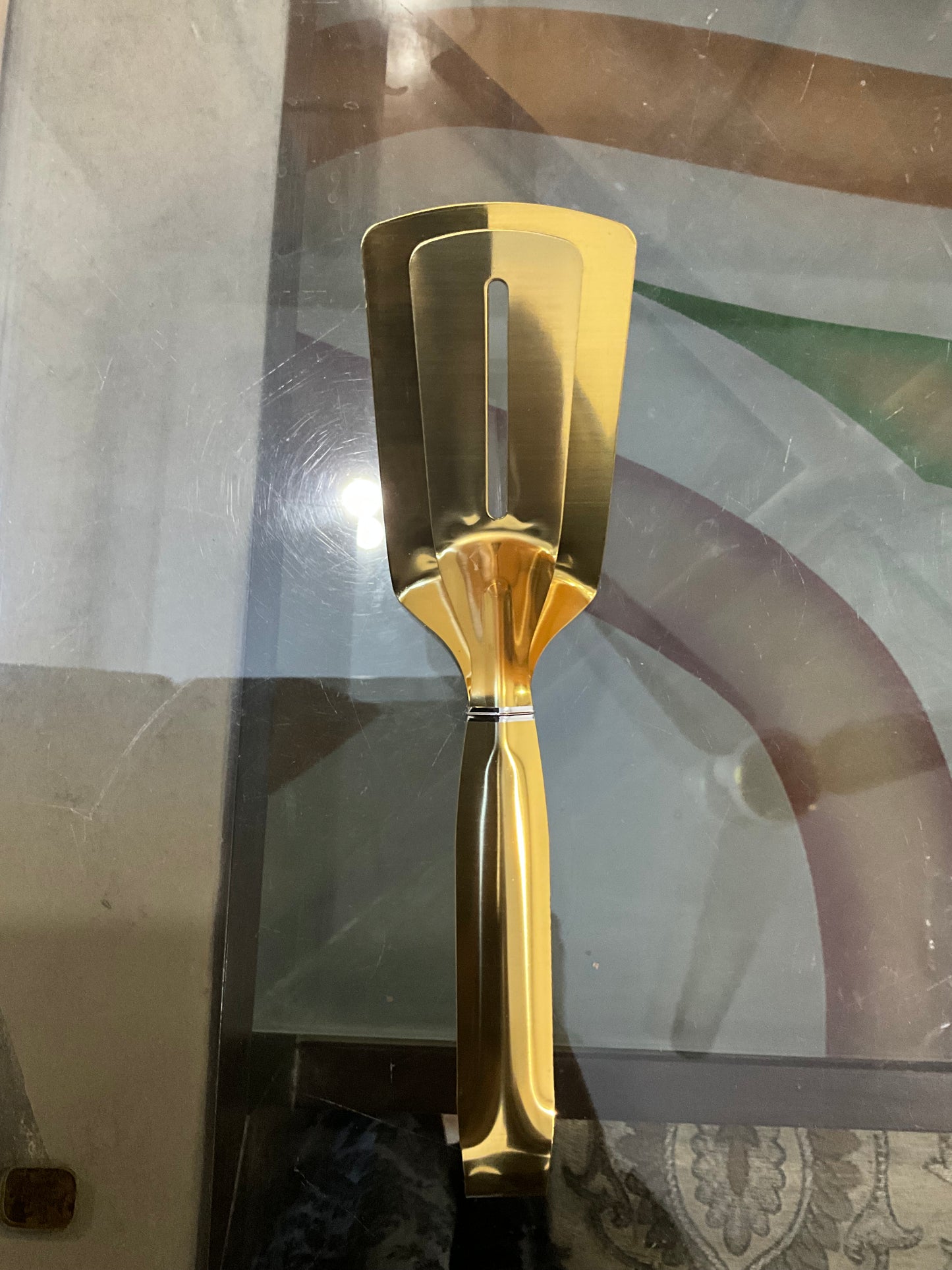 3-in-1 Stainless Steel Cooking Tong – Double-Sided Spatula (10 Inch)