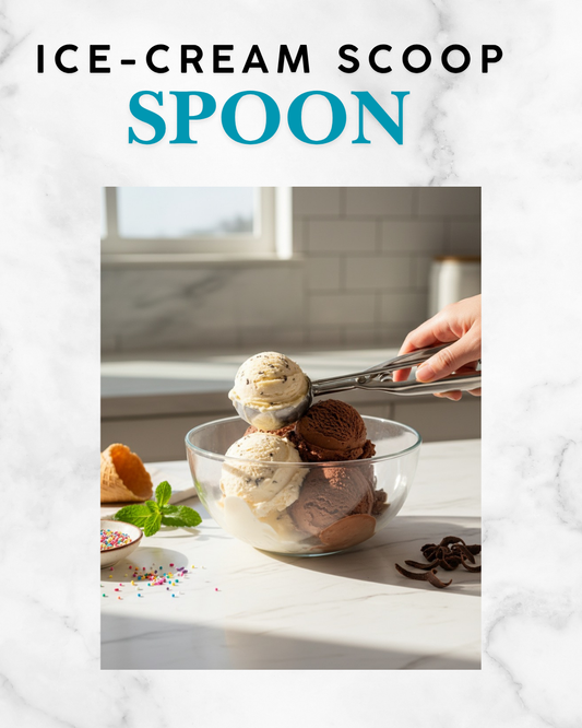 Stainless Steel Ice Cream Scoop - Silver