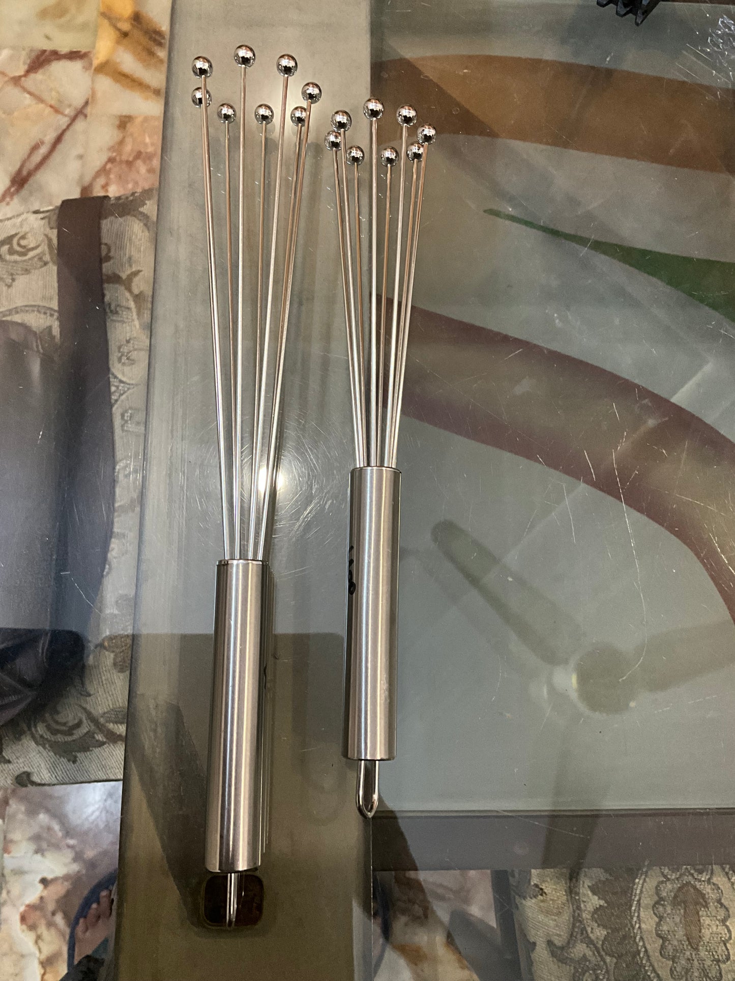 Stainless Steel Ball Whisk Set – Manual Hand Mixer for Whisking, Beating & Blending (large)