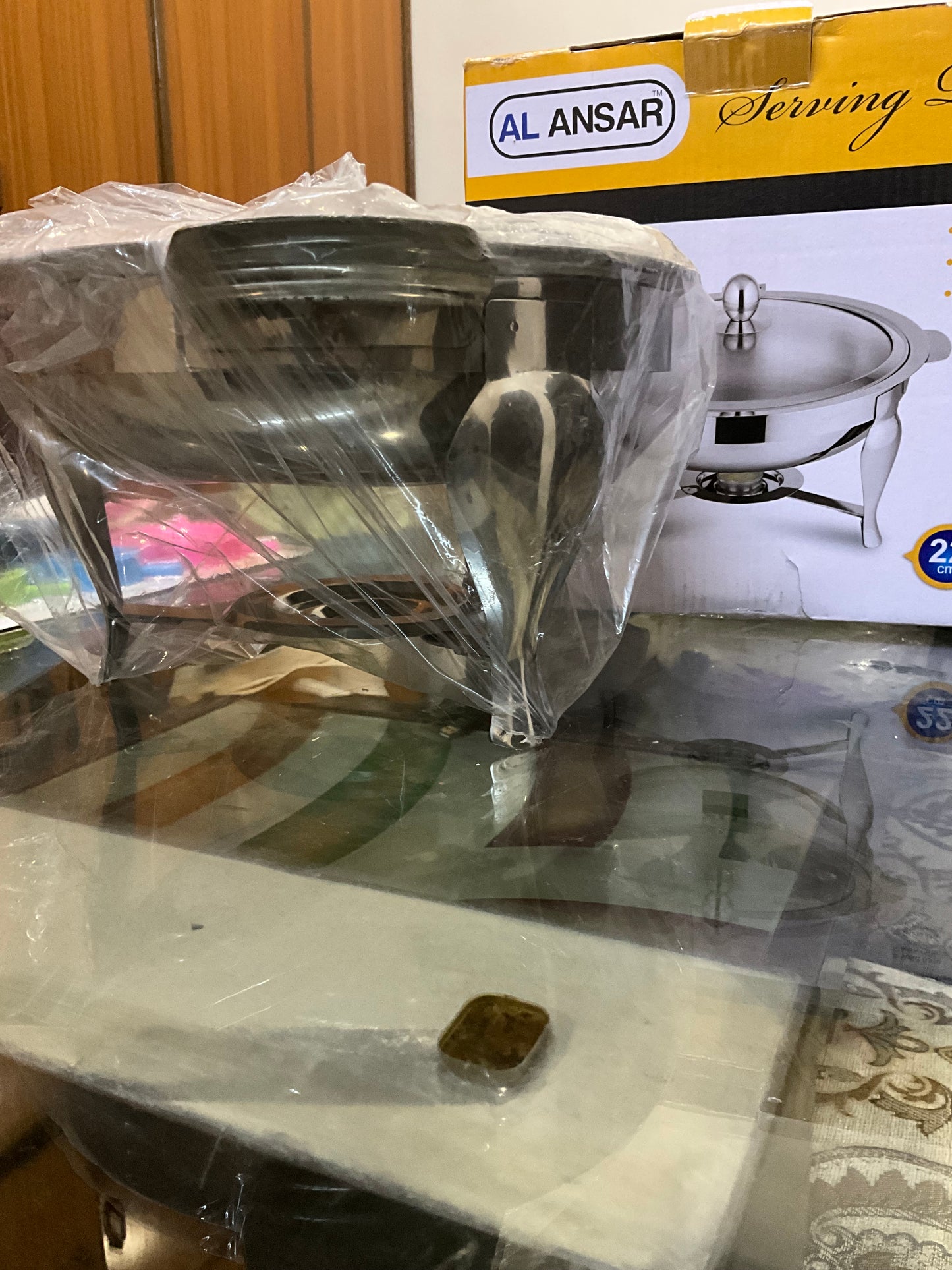 Stainless Steel Chafing Dish (24cm) – Buffet Serving Pot with Tealight Candle | Design 01