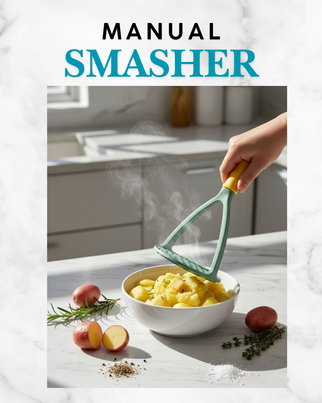Online Karachi Plastic Potato Masher With Handle/Masher - Potato Masher - Potato & Vegetables Masher high quality press tool Crusher [Plastic Handle]