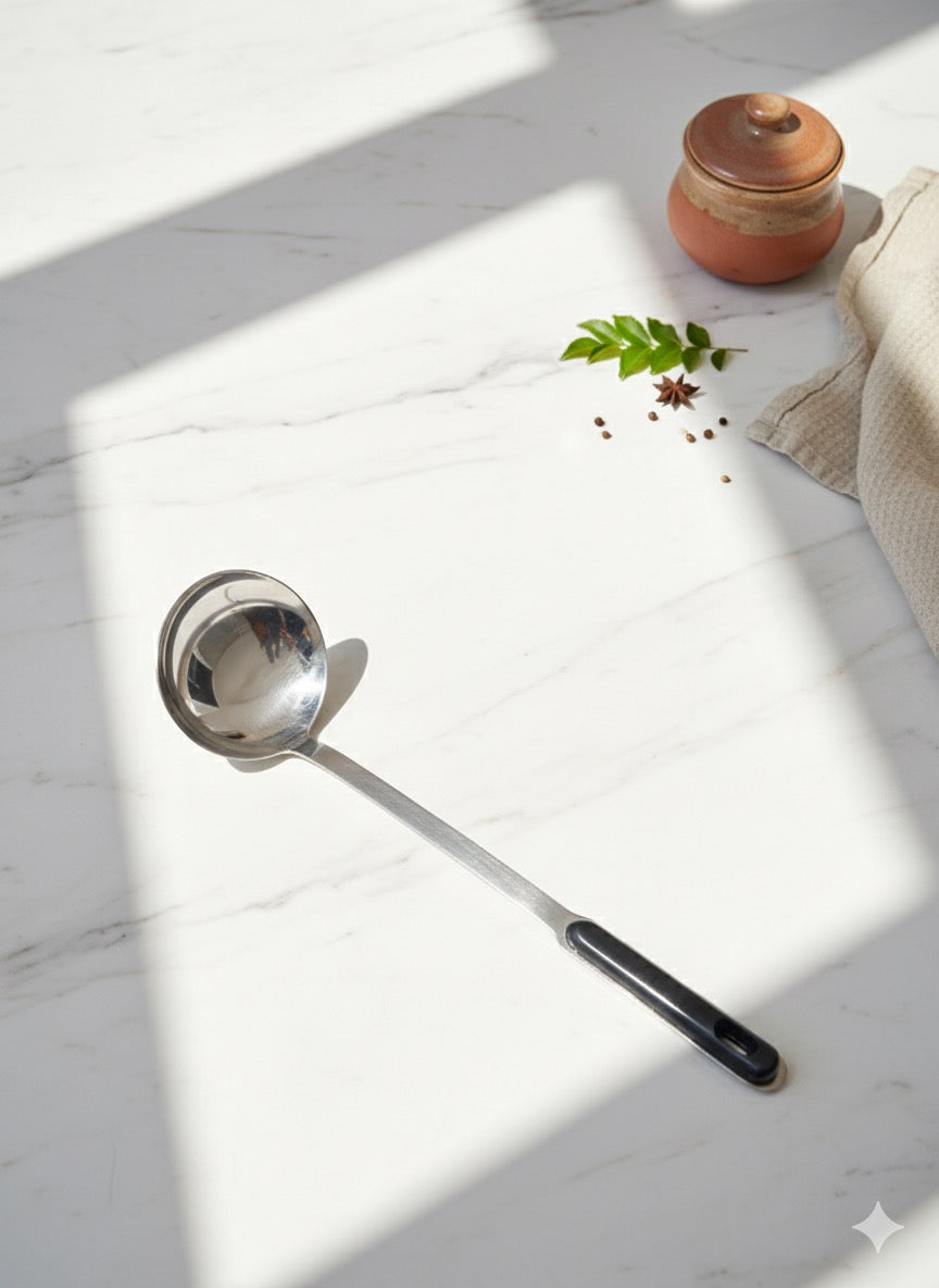 Stainless steel milk serving spoon