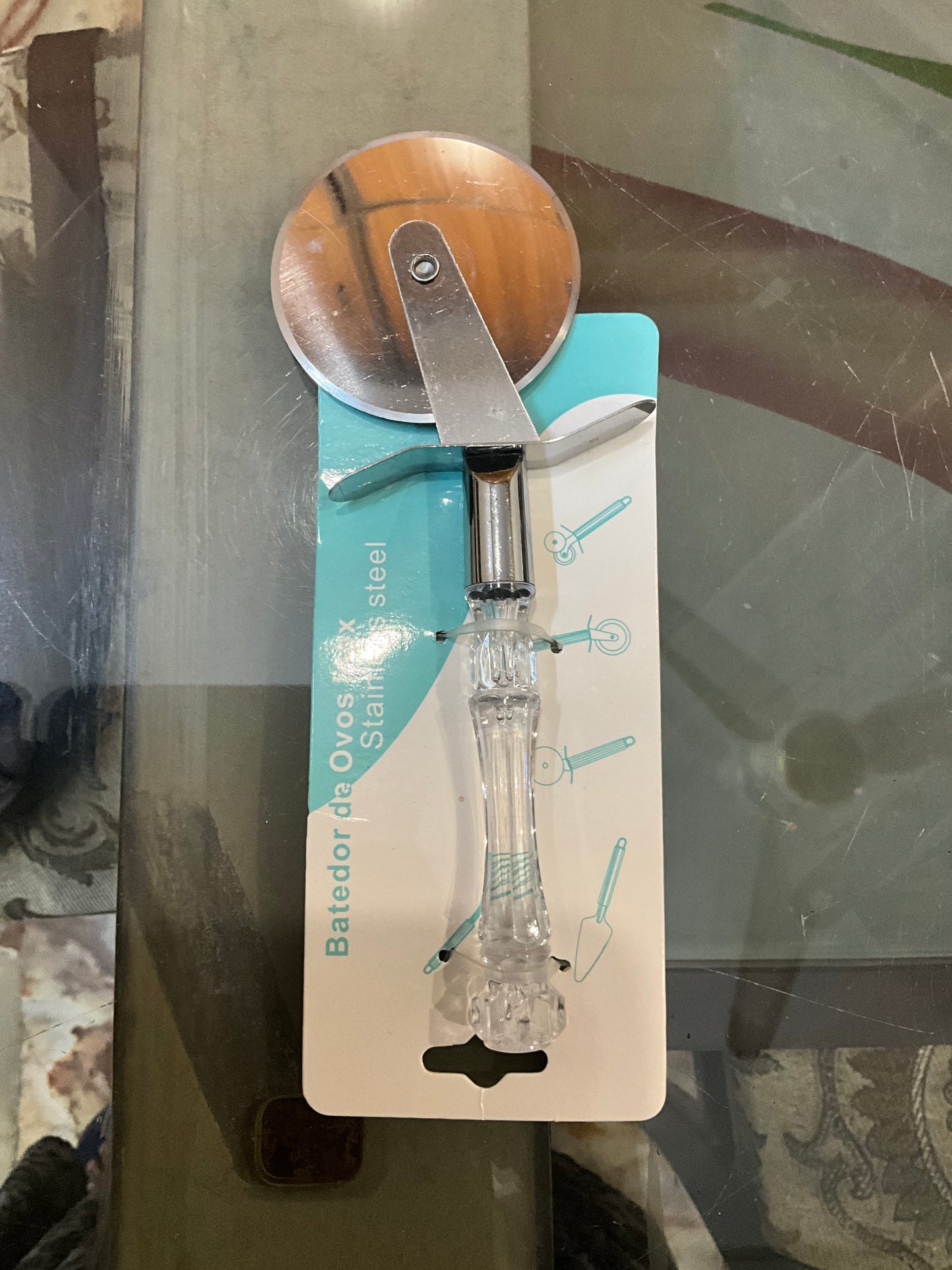 Stainless Steel Pizza Cutter with Acrylic Handle