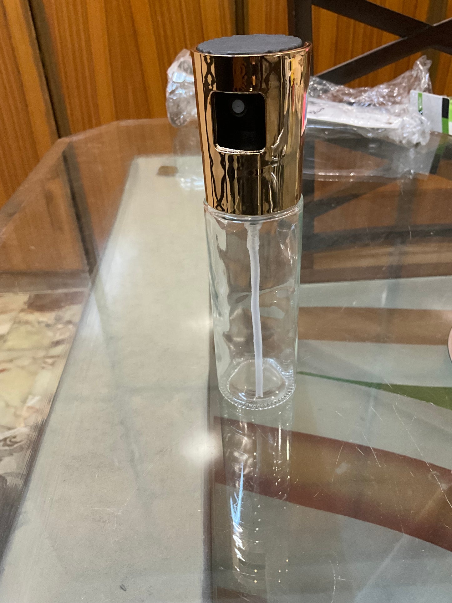 Glass Oil Spray Bottle – Refillable Kitchen Dispenser for Cooking, Baking & Salad Dressing