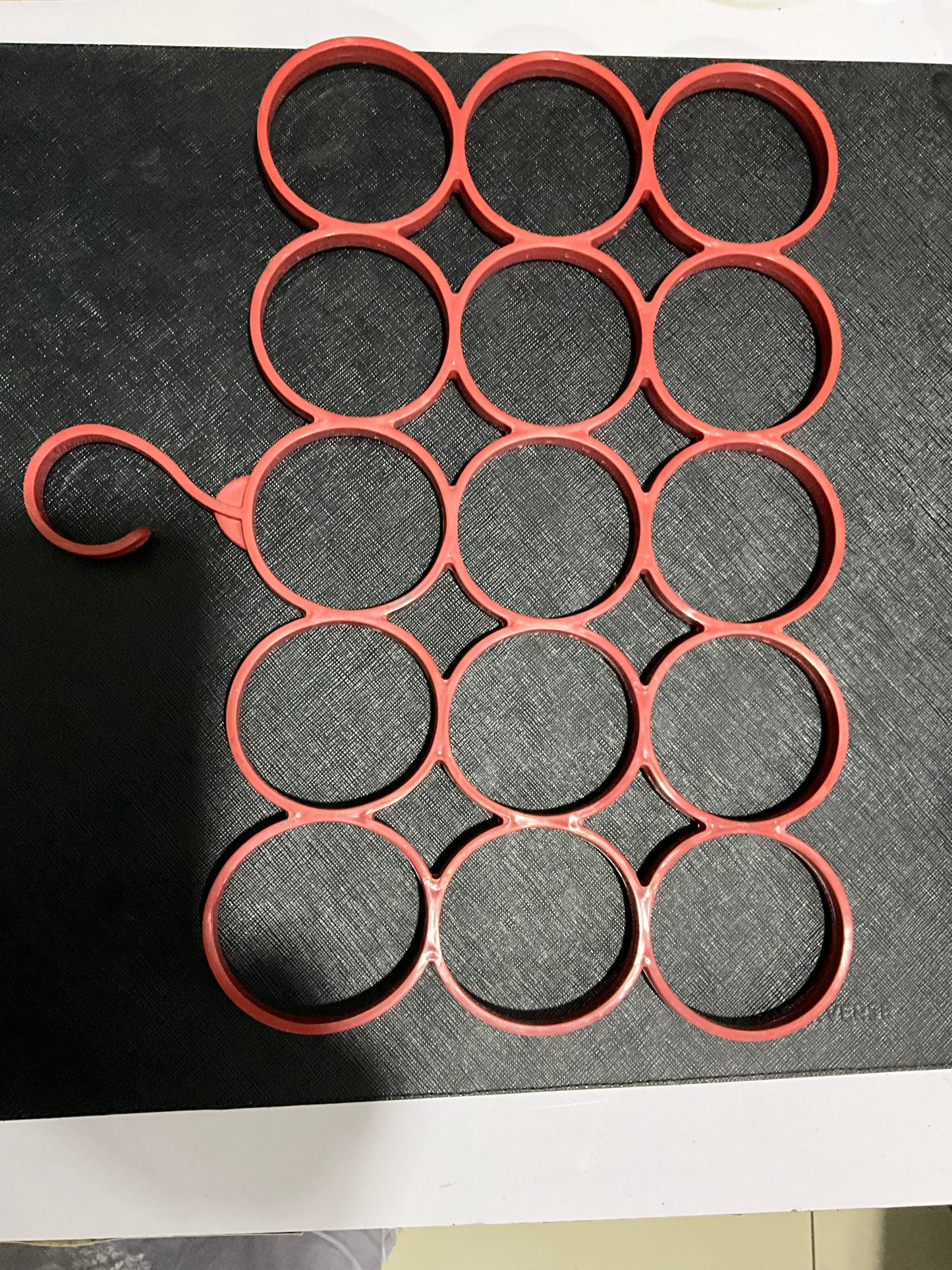 Scarf hanger 15 Ring Hole Hanger Plastic Hanging Storage Organizer Rack Scarf Holder Ties, Shawls, Accessories 5 Sections Ring Hanging Hanger, Belt Organize Circle Storage Holder