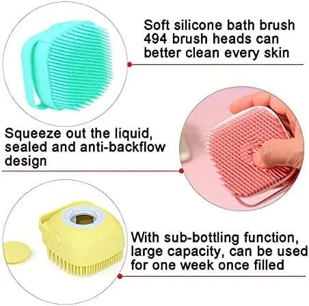 Silicone Body Scrubber Soft Silicone Massage Exfoliating Bath Exfoliating Body Scrubber Shower Bath Body Brush Easy to Clean