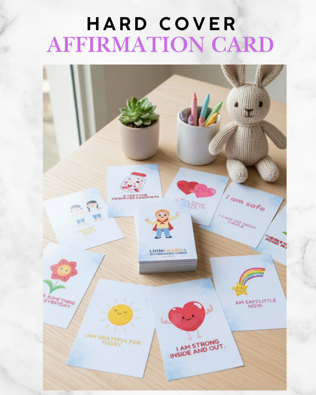 Affirmation Cards for Kids, Positive Affirmations, Confidence Building Tools, Emotional Learning Cards, Waterproof Flashcards, Durable Learning Tools, Montessori Mindfulness Cards, Mindful Parenting, Little Leaders Affirmations, Self-Esteem Cards for Kids
