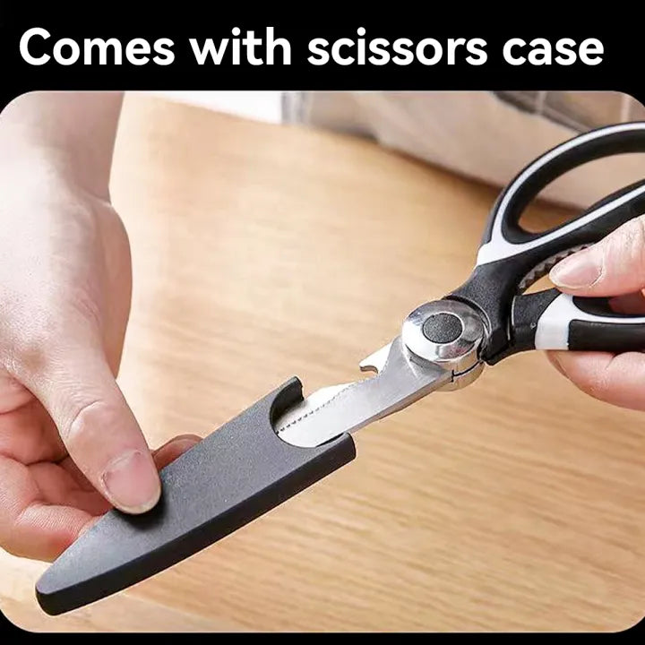 Multifunction Kitchen Scissors Plastic Handle Stainless Steel Scissors Kitchen Chicken Bone Scissors
