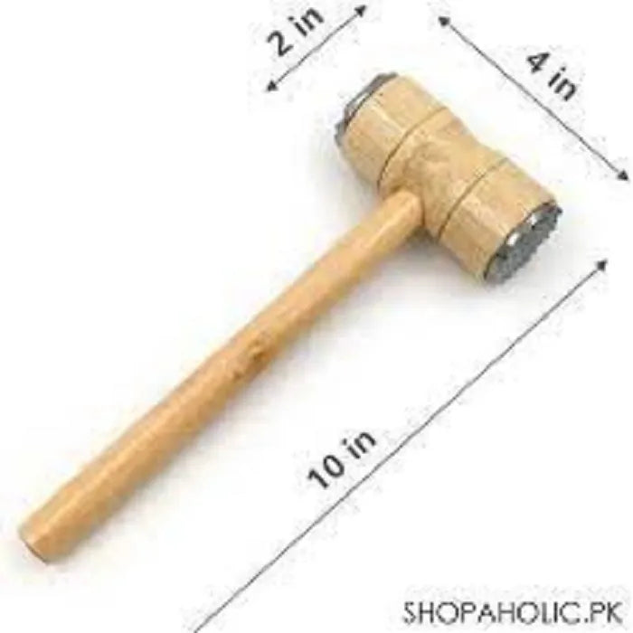 2-In-1 Wooden Hammer For Meat & Poultry Minced