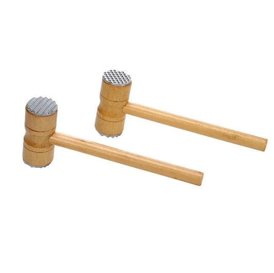 2-In-1 Wooden Hammer For Meat & Poultry Minced