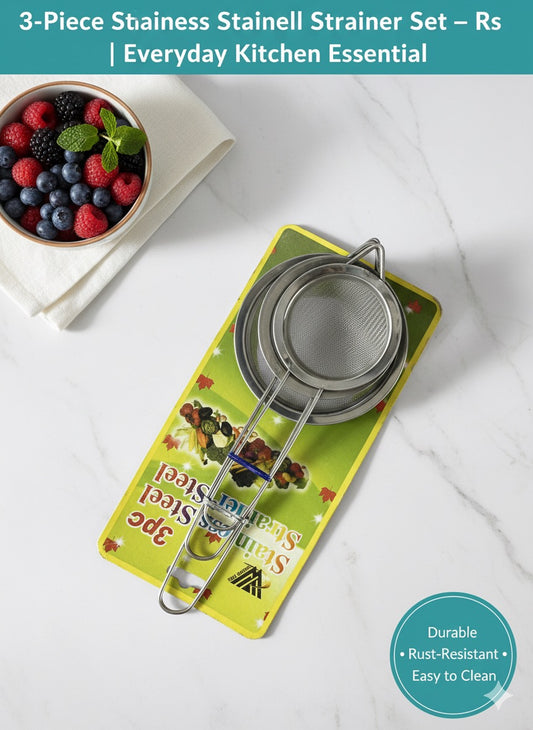 Stainless Steel 3pc strainer set