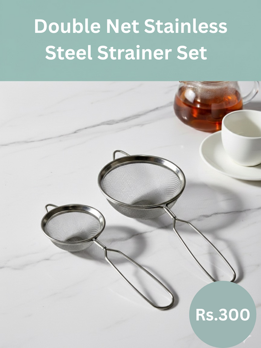 Stainless steel strainer set